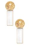 Shop_Zohra_Gold Plated Stone Earrings _at_Aza_Fashions