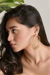 Buy_Zohra_Gold Plated Handcrafted Multi-hoop Earrings _at_Aza_Fashions