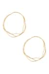 Shop_Zohra_Gold Plated Handcrafted Bent Hoops _at_Aza_Fashions