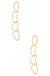 Shop_Zohra_Gold Plated Tiered Link Long Earrings _at_Aza_Fashions