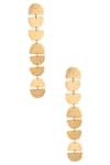 Shop_Zohra_Gold Plated Tiered Geometric Long Earrings _at_Aza_Fashions