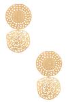 Shop_Zohra_Gold Plated Handcrafted Tiered Geometric Danglers _at_Aza_Fashions