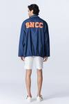 Shop_S&N by Shantnu Nikhil_Blue Parachute Sncc Logo Batsman Windbreaker Jacket _at_Aza_Fashions