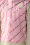 Buy_Saka Designs_Pink Cotton Printed Stripe Bundi And Kurta Set  