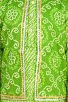 Shop_Saka Designs_Green Cotton Printed Bandhani Kurta And Pyjama Set  _Online_at_Aza_Fashions