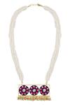 Shop_Bauble Bazaar_Gold Plated Bead Pendant Necklace _at_Aza_Fashions
