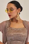 Buy_Bblingg_Gold Plated Crystal Zahara Embellished Earrings _at_Aza_Fashions