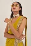 Shop_Bblingg_Gold Plated Pearl Veera Embellished Choker_Online_at_Aza_Fashions