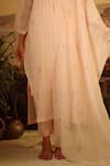 Shop_Tatwa_Ivory Kurta Handloom Chanderi Embroidery Resham Vineyard Pintuck And Pant Set _Online_at_Aza_Fashions