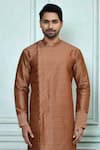 Arihant Rai Sinha_Beige Kurta Silk Dupion Embroidered Resham And Chikankari & Work Set _Online_at_Aza_Fashions