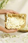 Buy_Ozel_Gold Embellished Sequin Studded Clutch_Online_at_Aza_Fashions