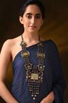 Buy_Mero Jewellery_Silver Plated Hand Painted Tribal Necklace_at_Aza_Fashions