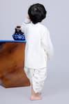 Shop_Little Brats_White Cotton Zari Embroidered Kurta And Dhoti Pant Set _at_Aza_Fashions