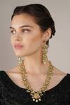 Buy_ChhavI'S Jewels_White Diamonds, Pearls, Stones And Kundan Embellished Long Necklace Set _at_Aza_Fashions