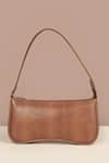 The House of Ganges_Brown Emily Textured Shoulder Bag _Online_at_Aza_Fashions