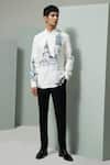 Buy_Varun Chakkilam_White Vintage Monument Print Shirt _at_Aza_Fashions