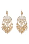 Shop_Ishhaara_White Stone Bead Embellished Earrings _Online_at_Aza_Fashions