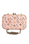 Buy_The Purple Sack_Coral Embroidery Mirror Clutch _at_Aza_Fashions