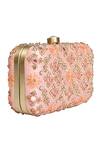 The Purple Sack_Coral Embroidery Mirror Clutch _Online_at_Aza_Fashions