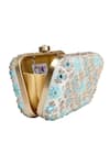 Buy_The Purple Sack_Blue Embroidery, Mirrors Work Hand Clutch _Online_at_Aza_Fashions