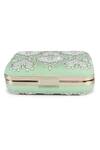 Shop_The Purple Sack_Green Embroidery Hand Clutch _Online_at_Aza_Fashions