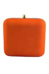 Shop The Purple Sack Orange Gota Patti Hand Embroidered Square Clutch at Aza Fashions Shop_The Purple Sack_Orange Gota Patti Hand Embroidered Square Clutch _at_Aza_Fashions