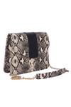 Buy_The Purple Sack_Beige Snakeskin Print Bag _at_Aza_Fashions