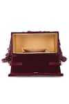 Buy_The Purple Sack_Maroon Beads, Sequins, Cut Work Minaa Embellished Box Bag 