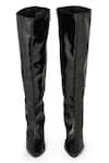 Shop_ZORI WORLD_Black Solid Blaque Over The Knee Boots_Online_at_Aza_Fashions