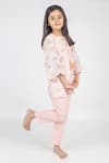 Mr Brat_Pink Muslin Digital Printed Dragon Fly Kurta And Pant Set _at_Aza_Fashions