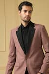 Hilo Design_Purple Italian 4-way Premium Fasinante Single-button Blazer And Trouser Set _at_Aza_Fashions