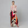 SVA by Sonam & Paras Modi_Multi Color Shimmer Crepe Structured Jacket And Draped Skirt Set  _Online_at_Aza_Fashions