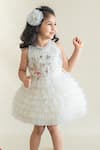 Buy_Ruchika lath label_Off White Tulle Hand Embroidery Fairies Fairy Yoke Dress _at_Aza_Fashions