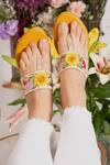 Shop_House Of Vian_Multi Color Aviva Embellished Kolhapuri Flats _at_Aza_Fashions