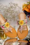 House Of Vian_Multi Color Aviva Embellished Kolhapuri Flats _Online_at_Aza_Fashions