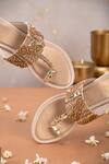 Buy House Of Vian Gold Glided Glare Embellished Kolhapuri Flats Online at Aza Fashions Buy_House Of Vian_Gold Glided Glare Embellished Kolhapuri Flats _Online_at_Aza_Fashions