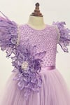 Shop_Pa:Paa_Purple Tulle Hand Embroidered Floral Bodice Gown _at_Aza_Fashions