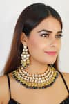 Buy_ChhavI'S Jewels_Gold Plated Stones, Beads Kundan Choker Set _at_Aza_Fashions