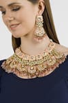 Buy_Chhavi's Jewels_Gold Plated Kundan Choker Set _at_Aza_Fashions