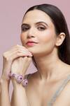 Buy_Chaotiq By Arti_Silver Plated Crystals, Diamonds Floral American Bracelet_at_Aza_Fashions