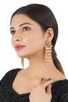 Buy_ChhavI'S Jewels_Gold Plated Diamonds, Stones Studded Dangler Earrings _at_Aza_Fashions