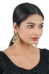 Buy_ChhavI'S Jewels_Gold Plated Piping, Studs Bead Drop Dangler Earrings _at_Aza_Fashions