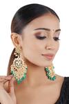 Buy_Chhavi's Jewels_Gold Plated Kundan Chandbalis _at_Aza_Fashions