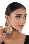 Buy_Chhavi's Jewels_Blue Kundan Bead Drop Chandbalis _at_Aza_Fashions