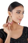 Buy_Chhavi's Jewels_Pink Kundan Chandbalis _at_Aza_Fashions