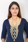 Buy_Chhavi's Jewels_Gold Plated Kundan Bead Layered Necklace _at_Aza_Fashions