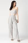 Buy_Emblaze_Silver Shimmer Plain Scoop Neck Side Cutout Jumpsuit _Online_at_Aza_Fashions