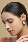 Buy Zevar By Geeta Gold Plated Diamonds, Stones, Zari Kundan Studs at Aza Fashions Buy_Zevar By Geeta_Gold Plated Diamonds, Stones, Zari Kundan Studs_at_Aza_Fashions