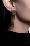 Buy_De'anma_Gold Plated Geometric Statement Earrings _at_Aza_Fashions