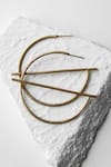 Shop_De'anma_Gold Plated Geometric Hoops_at_Aza_Fashions